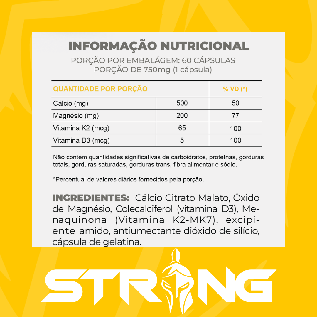 Cálcio MDK 60 Cápsulas - Saúde Óssea e Absorção Otimizada