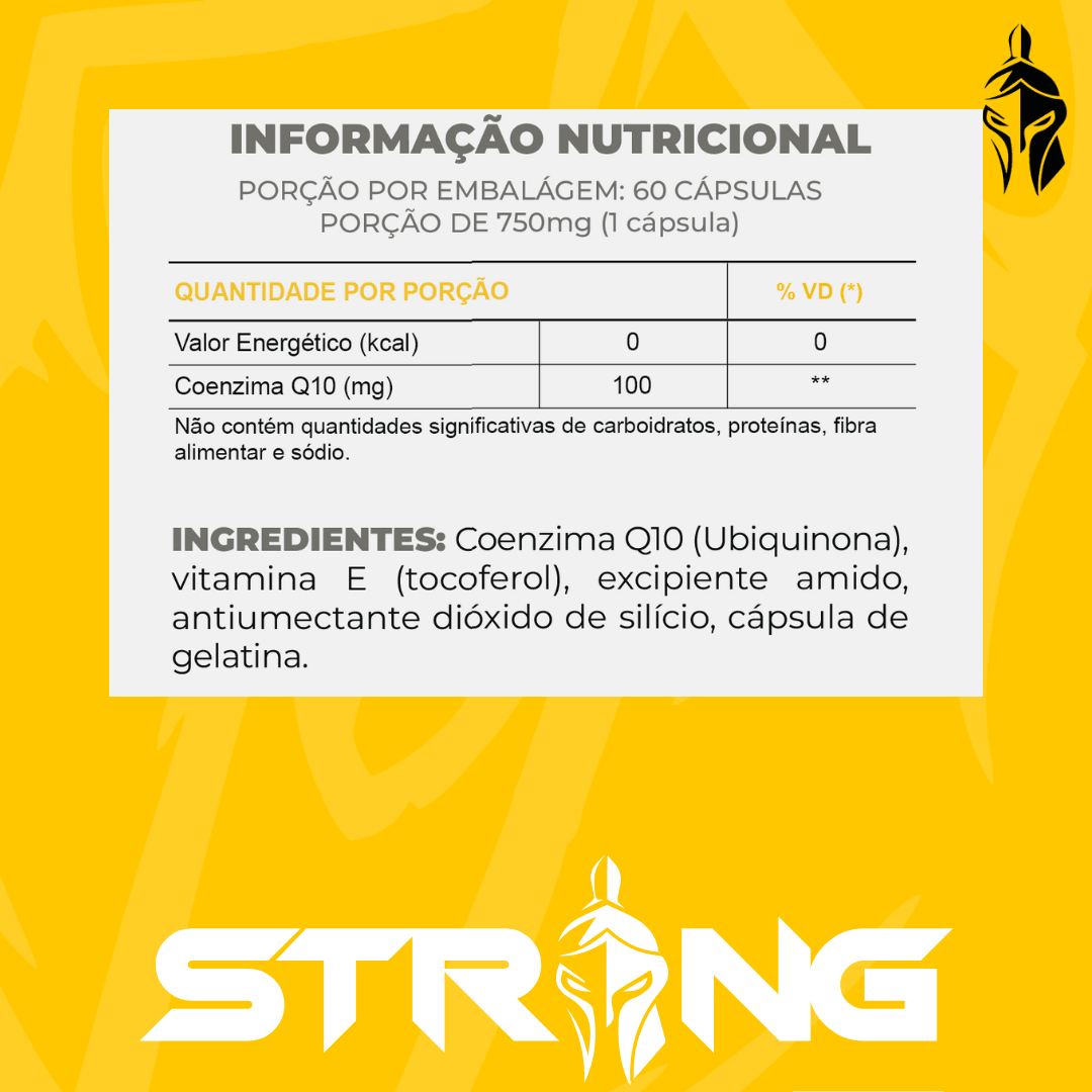 CQ10 60 Cápsulas - Energia Celular e Saúde Cardiovascular - Strong
