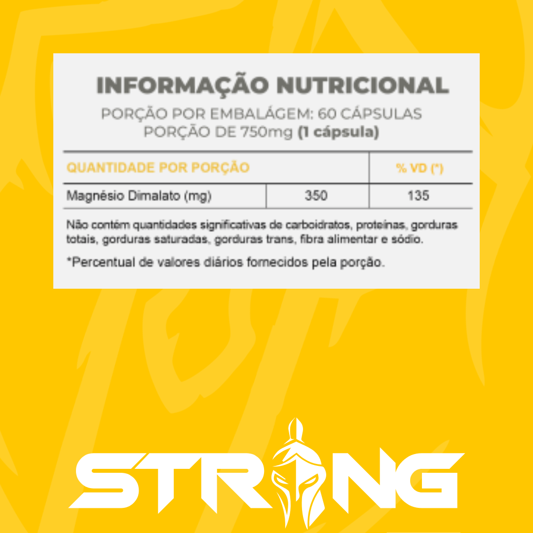 Strong MAG Magnésio Dimalato 60 Cápsulas - Saúde Articular e Bem-Estar