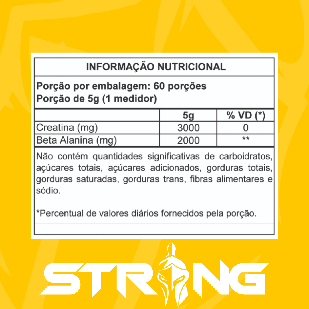 Creatina + Beta Alanina 300g - Performance e Resistência