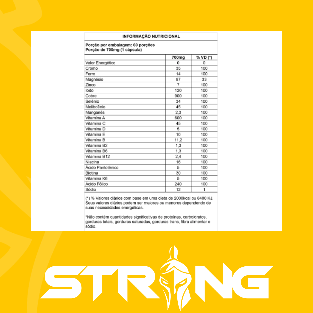 Multi AZ Strong 60 Cápsulas - Multivitamínico Completo para Saúde e Bem-estar