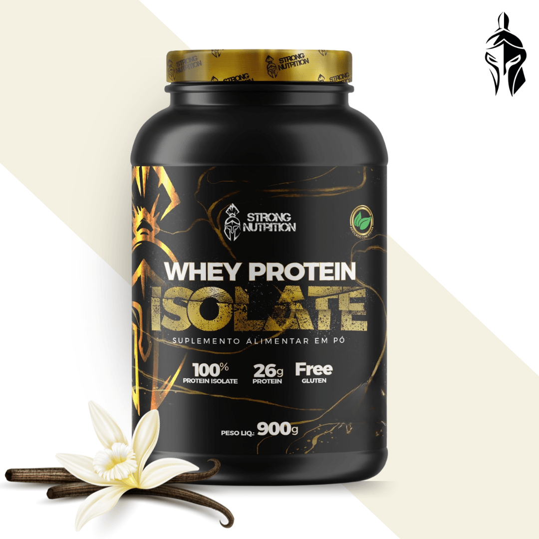 Whey Protein Isolado 900g – Alta Concentração Proteica e Baixo Carboidrato - Strong
