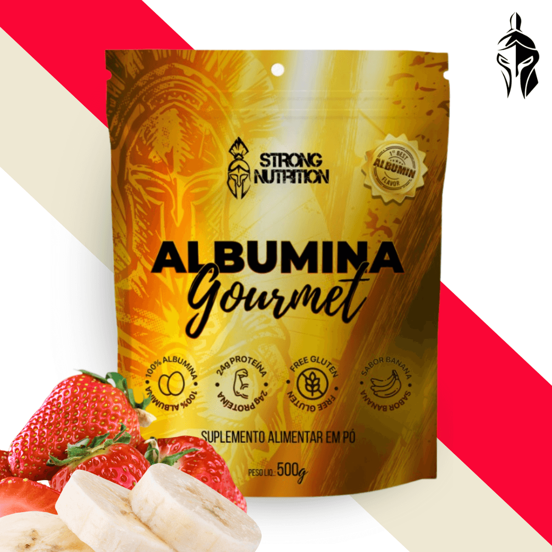 Albumina Gourmet 500g - Proteína Natural da Clara do Ovo - Strong