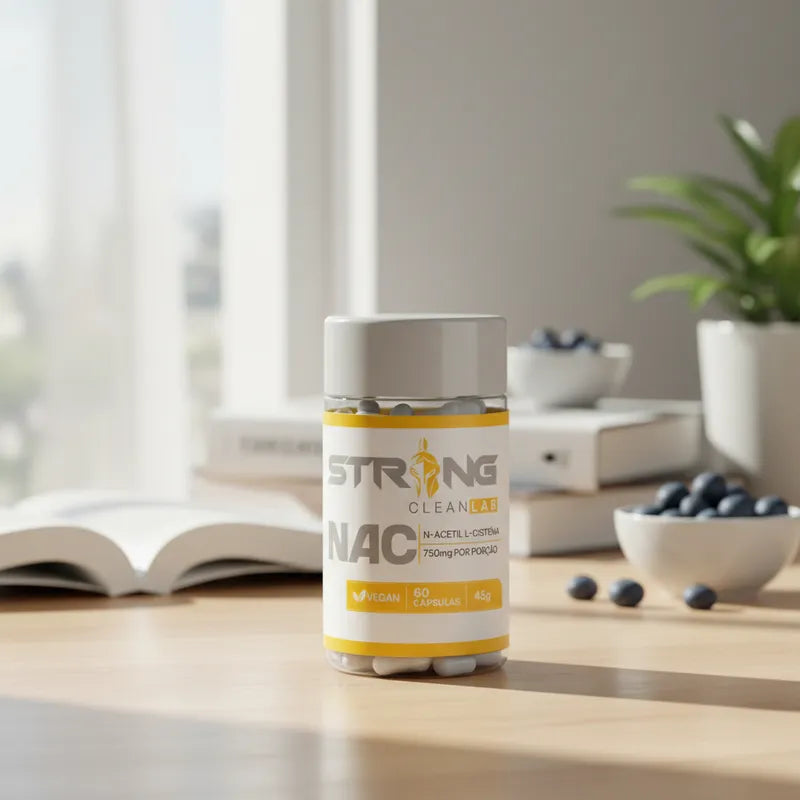 NAC STRONG 60 Cápsulas - Potente Antioxidante e Detox