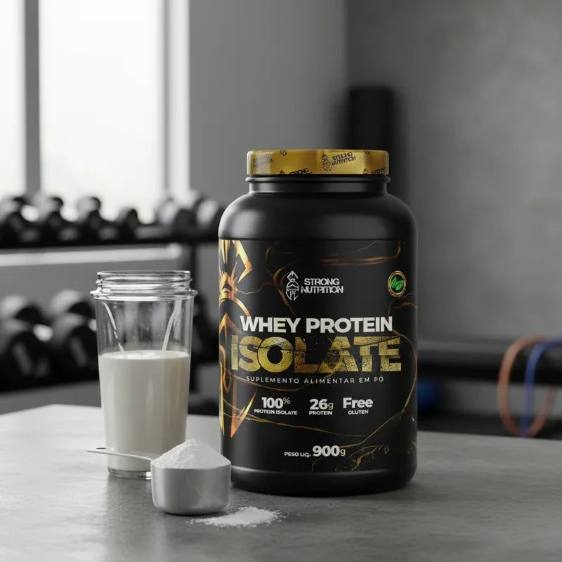 Whey Protein Isolado 900g – Alta Concentração Proteica e Baixo Carboidrato