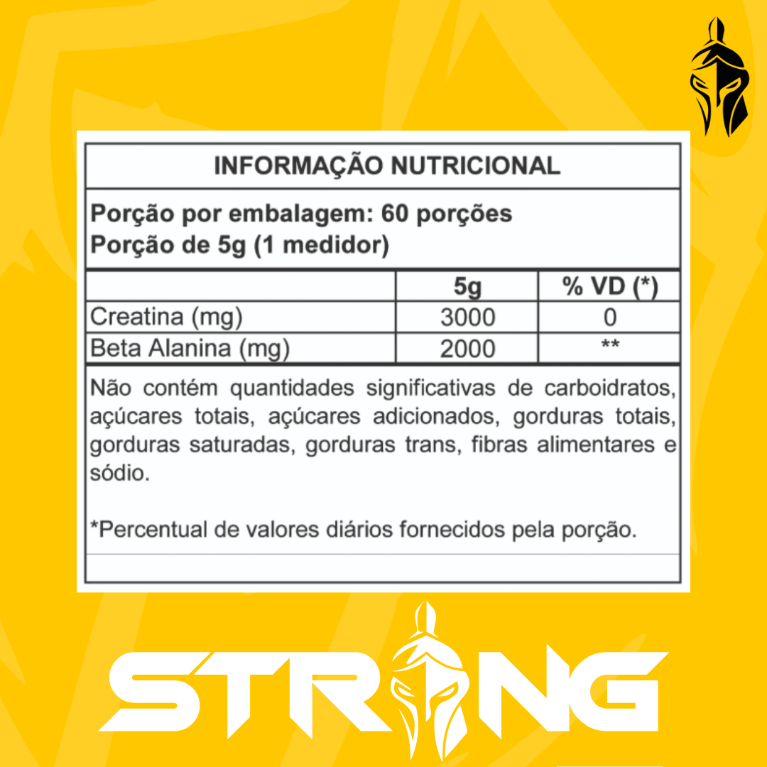 Creatina + Beta Alanina 300g - Performance e Resistência - Strong