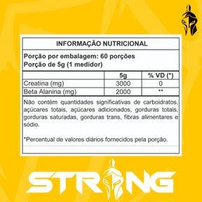 Creatina + Beta Alanina 300g - Performance e Resistência - Strong