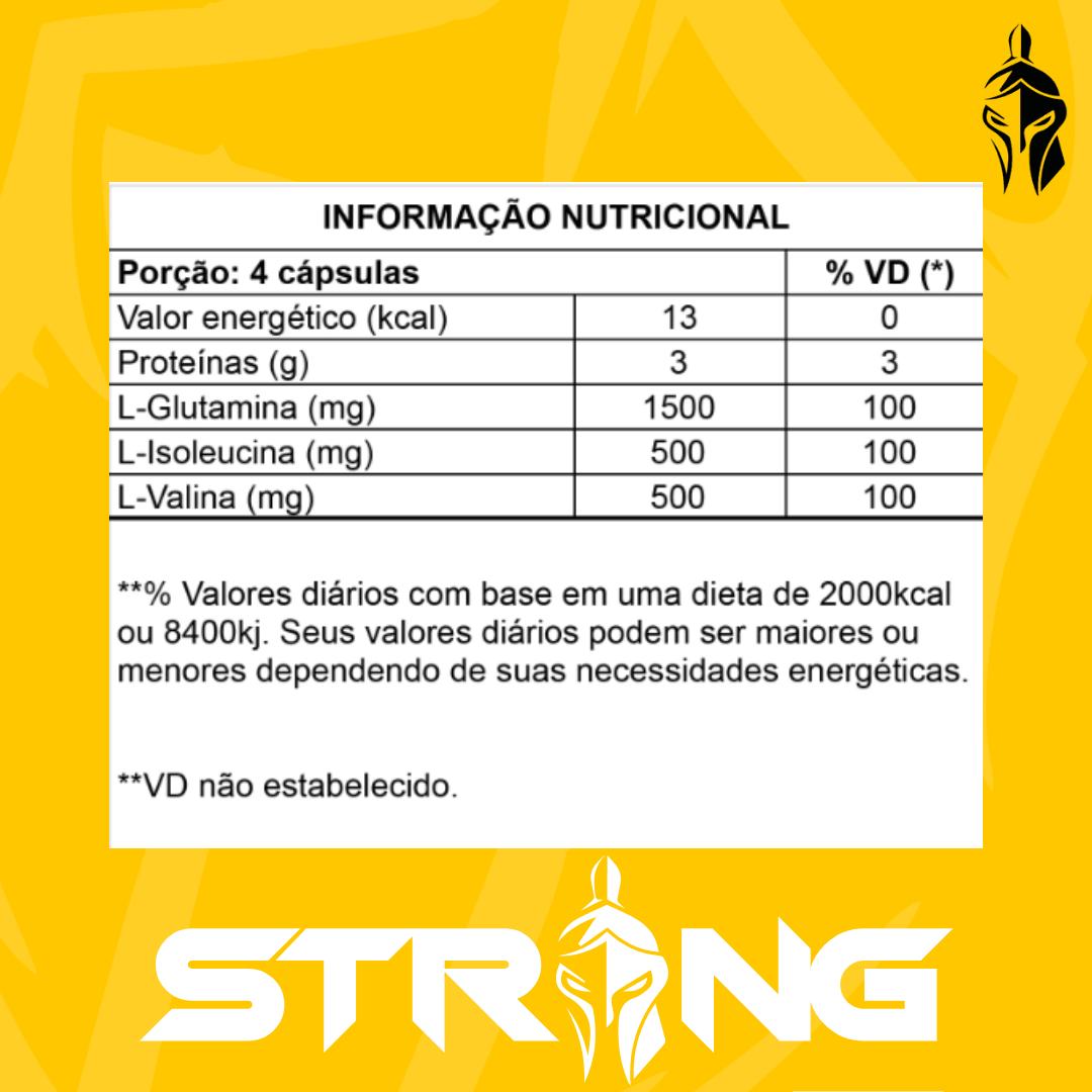 BCAA 3000 120 Cápsulas - Recuperação e Crescimento Muscular - Strong