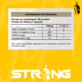 Thermo Strong Burn Ultra 60 Cápsulas - Termogênico Potente - Strong