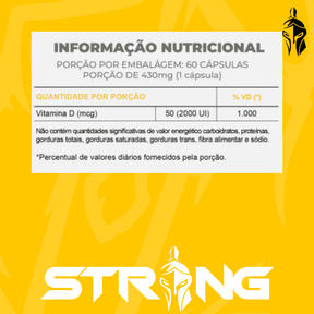Vitamina D 1000 UI 60 Cápsulas - Imunidade, Saúde Óssea e Muscular