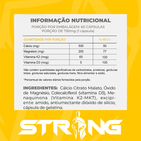 Cálcio MDK 60 Cápsulas - Saúde Óssea e Absorção Otimizada