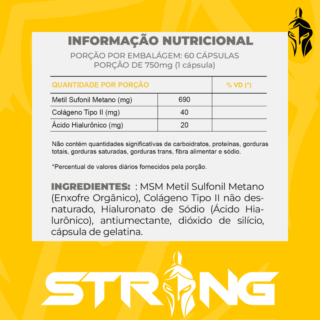Strong Joint 60 Cápsulas - Saúde e Proteção Articular - Strong