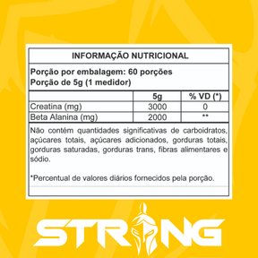 Creatina + Beta Alanina 300g - Performance e Resistência