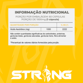 Vitamina C 60 Cápsulas - Antioxidante, Imunidade e Energia