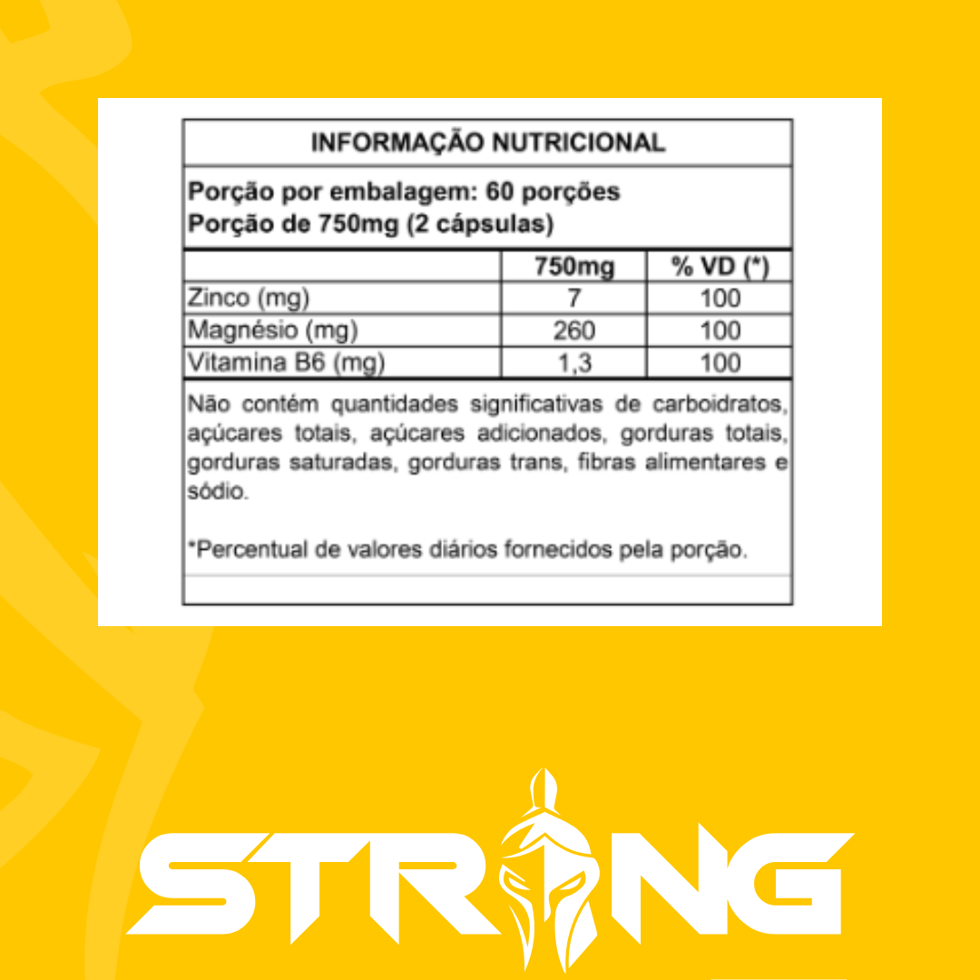 ZMA 60 Cápsulas - Suplemento para Melhorar o Desempenho e Recuperação Muscular