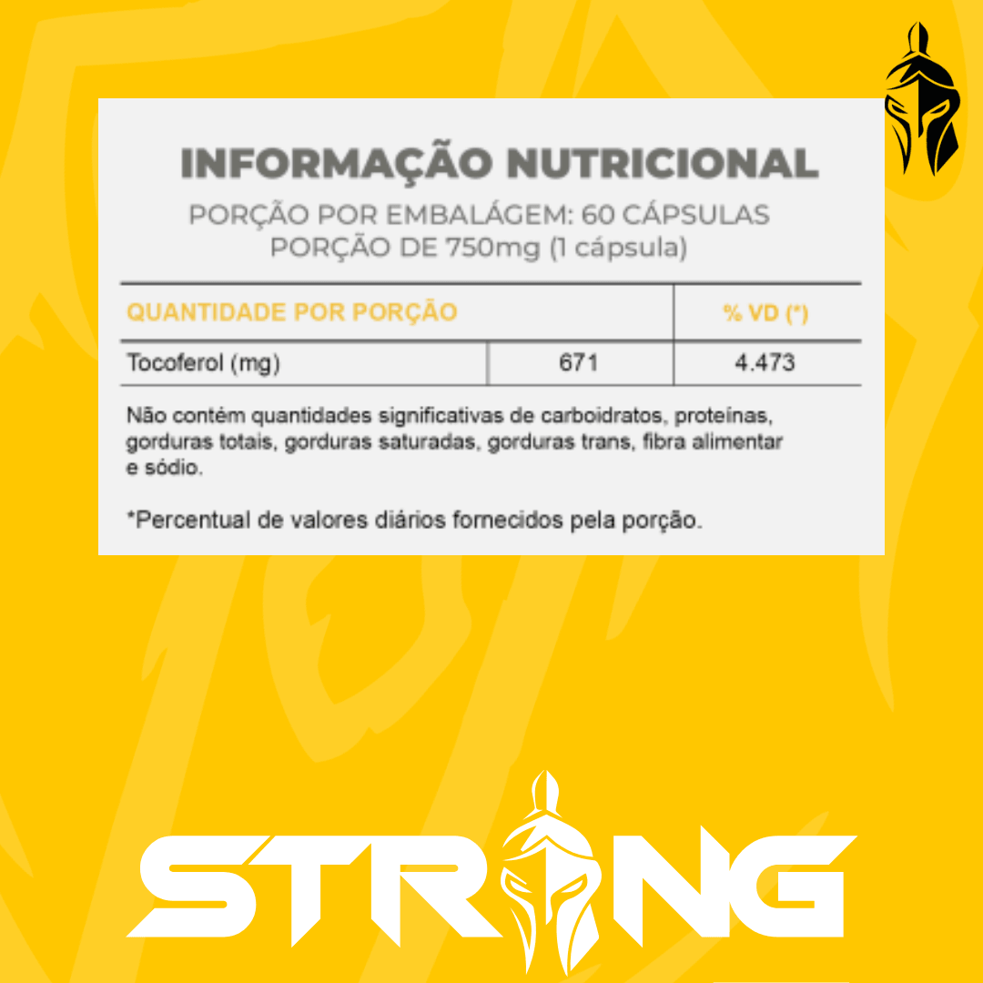 Vitamina E 1000 UI 60 Cápsulas – Antioxidante, Saúde Ocular e Cardiovascular