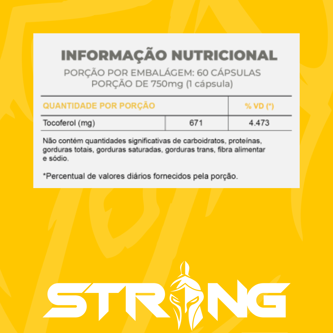 Vitamina E 1000 UI 60 Cápsulas – Antioxidante, Saúde Ocular e Cardiovascular