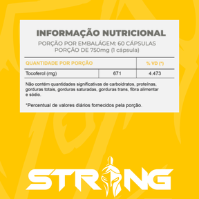 Vitamina E 1000 UI 60 Cápsulas – Antioxidante, Saúde Ocular e Cardiovascular
