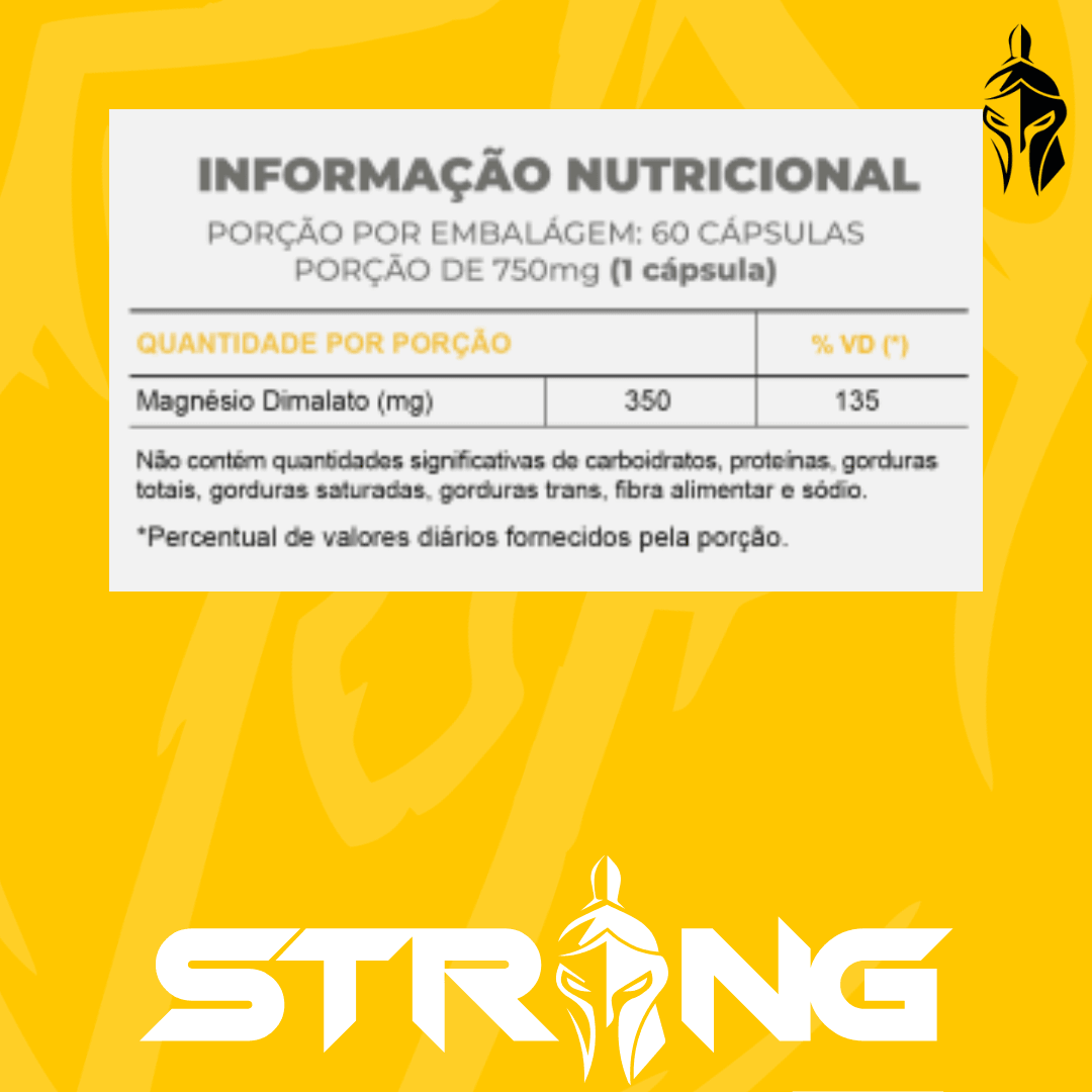 Strong MAG Magnésio Dimalato 60 Cápsulas - Saúde Articular e Bem-Estar