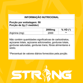Strong Extreme Veins (Arginine) 150g - Energia, Crescimento e Resistência