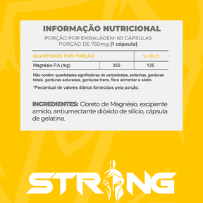 Strong MAG P.A 60 Cápsulas - Benefícios do Magnésio para Articulações e Mobilidade