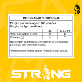 Creatina Natural 300g - Força, Energia e Recuperação - Strong