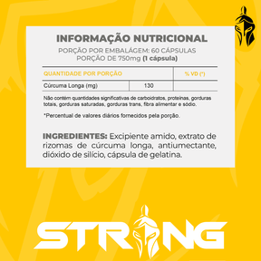 Cúrcuma Longa 60 Cápsulas - Antioxidante e Anti-inflamatório Natural - Strong