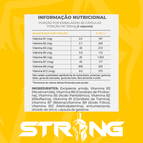 Complexo B 60 Cápsulas - Energia, Imunidade e Saúde