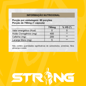Thermo Strong Burn Ultra 60 Cápsulas - Termogênico Potente