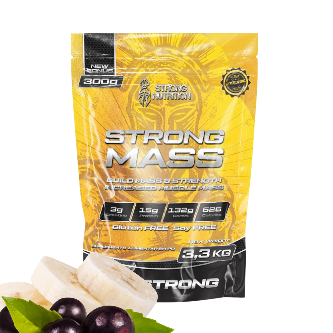 Strong Mass 3,3kg - Hipercalórico para Ganho de Massa e Peso