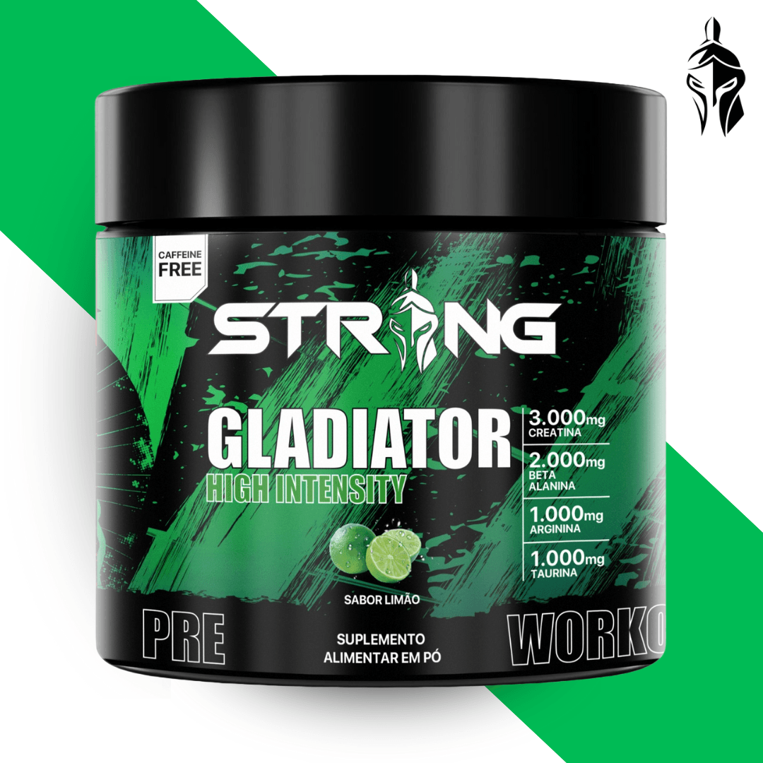 Gladiator Pré-Workout 150g - Pré-Treino Sem Cafeína - Strong