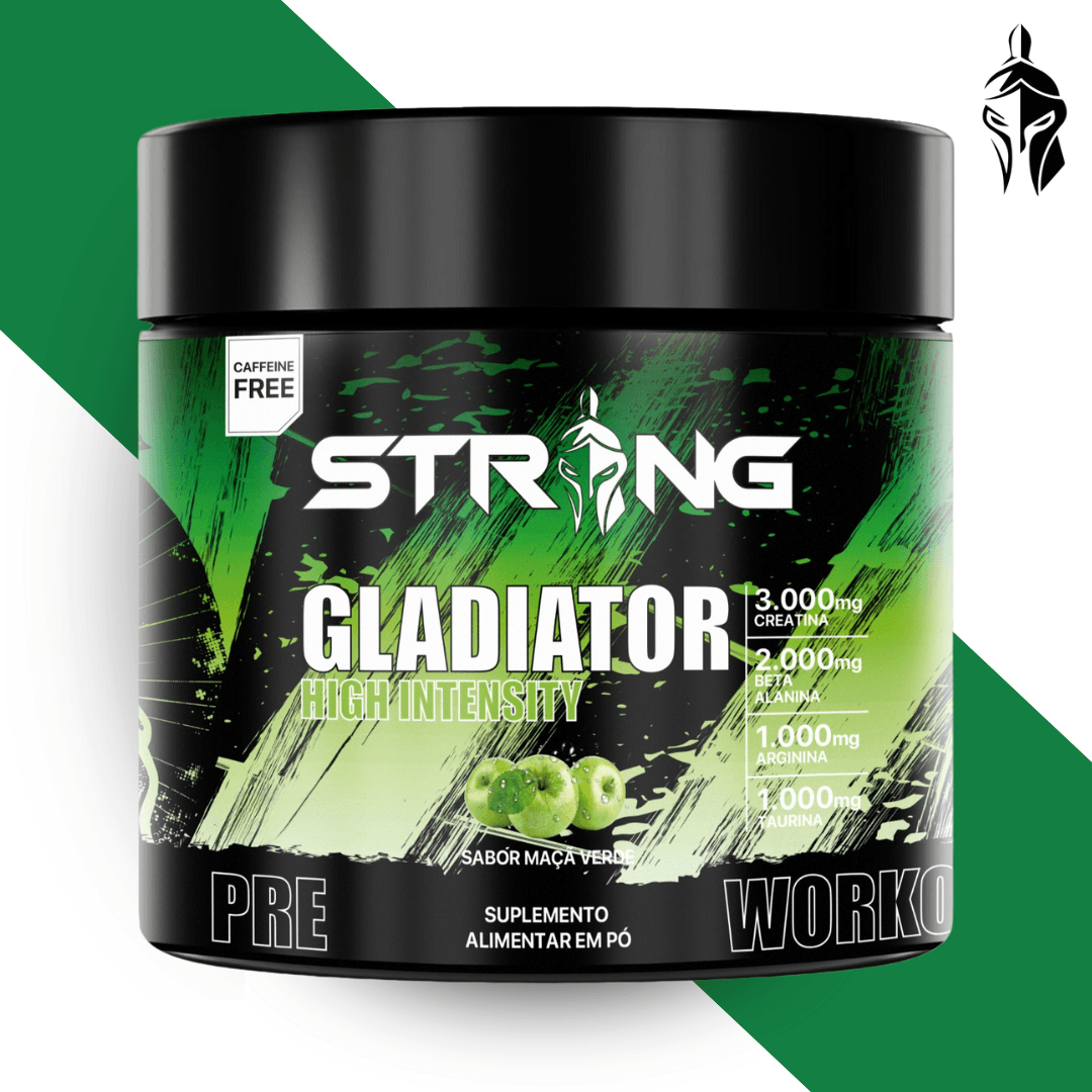Gladiator Pré-Workout 150g - Pré-Treino Sem Cafeína - Strong