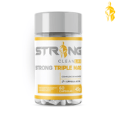 Strong Triple MAG 60 Cápsulas - Magnésio L-Treonato, Bisglicinato e Taurato para Saúde Muscular e Nervosa - Strong