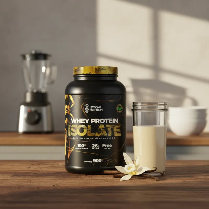 Whey Protein Isolado 900g – Alta Concentração Proteica e Baixo Carboidrato